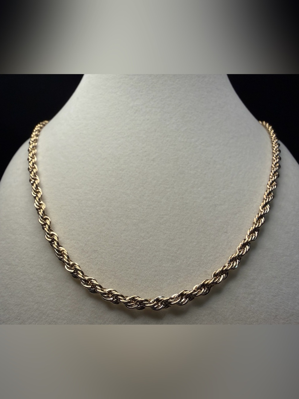 Gold Rope Chain 24in 4MM 18K Gold Premium Plated Necklace Brand New